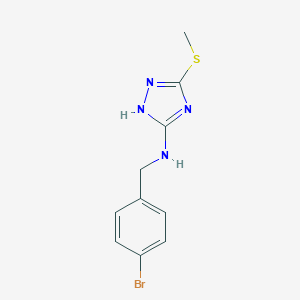 molecular formula C10H11BrN4S B315298 N-(4-bromobenzyl)-3-(methylsulfanyl)-1H-1,2,4-triazol-5-amine 