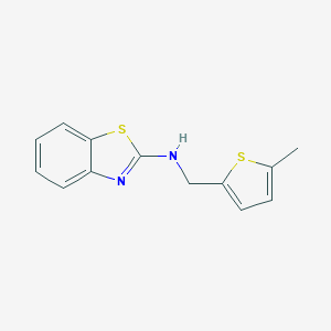 molecular formula C13H12N2S2 B315300 N-[(5-methylthiophen-2-yl)methyl]-1,3-benzothiazol-2-amine 