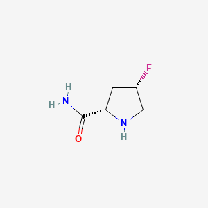 molecular formula C5H9FN2O B3153005 (2S,4S)-4-Fluoropyrrolidine-2-carboxamide CAS No. 748165-40-4