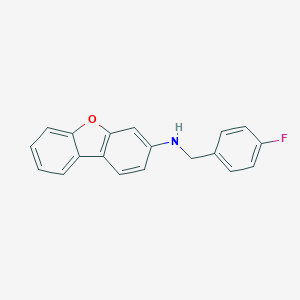 molecular formula C19H14FNO B315302 N-dibenzo[b,d]furan-3-yl-N-(4-fluorobenzyl)amine 