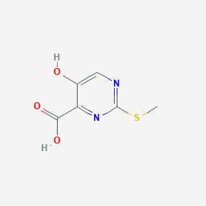 molecular formula C6H6N2O3S B3153024 5-羟基-2-(甲硫基)嘧啶-4-羧酸 CAS No. 74840-46-3