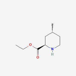 molecular formula C9H17NO2 B3153028 乙基 (2R,4R)-4-甲基-2-哌啶甲酸酯 CAS No. 74863-85-7