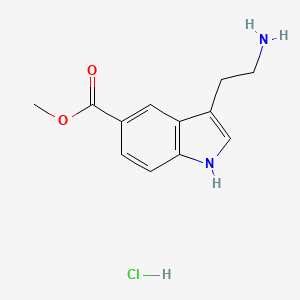 molecular formula C12H15ClN2O2 B3153031 5-Carbomethoxytryptamine hydrochloride CAS No. 74884-81-4