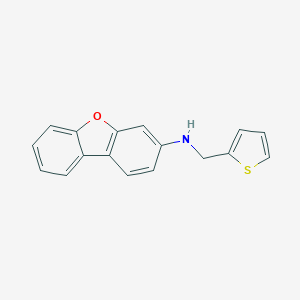 molecular formula C17H13NOS B315304 N-(thiophen-2-ylmethyl)dibenzofuran-3-amine 