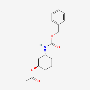 molecular formula C16H21NO4 B3153100 (1R,3R)-3-(((Benzyloxy)carbonyl)amino)cyclohexyl acetate CAS No. 750649-42-4