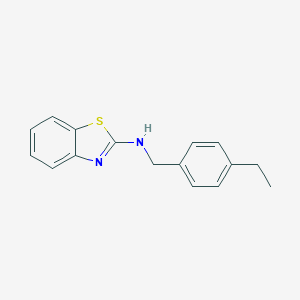 molecular formula C16H16N2S B315313 N-(1,3-benzothiazol-2-yl)-N-(4-ethylbenzyl)amine 