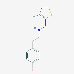 molecular formula C14H16FNS B315314 N-[2-(4-fluorophenyl)ethyl]-N-[(3-methyl-2-thienyl)methyl]amine 