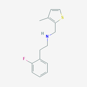 molecular formula C14H16FNS B315315 N-[2-(2-fluorophenyl)ethyl]-N-[(3-methyl-2-thienyl)methyl]amine 