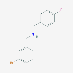 molecular formula C14H13BrFN B315318 N-(3-bromobenzyl)-N-(4-fluorobenzyl)amine 