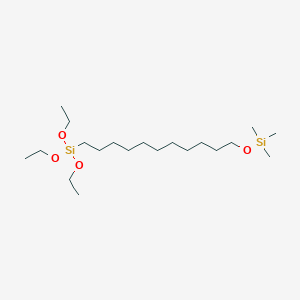 molecular formula C20H46O4Si2 B3153186 11-(三甲基甲硅氧基)十一烷基三乙氧基硅烷 CAS No. 75389-03-6