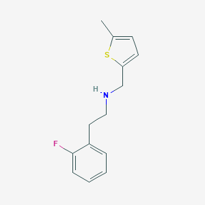 molecular formula C14H16FNS B315320 2-(2-fluorophenyl)-N-[(5-methylthiophen-2-yl)methyl]ethanamine 