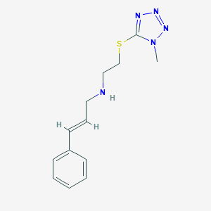 molecular formula C13H17N5S B315321 (E)-N-[2-(1-methyltetrazol-5-yl)sulfanylethyl]-3-phenylprop-2-en-1-amine 