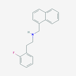 molecular formula C19H18FN B315322 2-(2-fluorophenyl)-N-(naphthalen-1-ylmethyl)ethanamine 