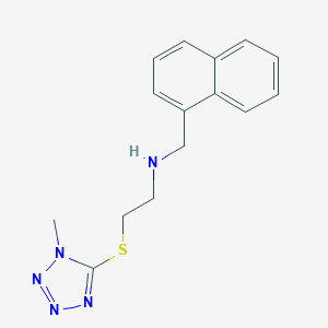 molecular formula C15H17N5S B315323 2-[(1-methyl-1H-tetraazol-5-yl)sulfanyl]-N-(1-naphthylmethyl)ethanamine 