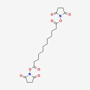 molecular formula C20H28N2O8 B3153234 Disuccinimidyl dodecanoate CAS No. 75472-90-1
