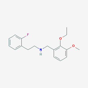 molecular formula C18H22FNO2 B315329 N-(2-ethoxy-3-methoxybenzyl)-N-[2-(2-fluorophenyl)ethyl]amine 