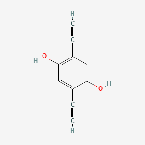 molecular formula C10H6O2 B3153291 2,5-Diethynylbenzene-1,4-diol CAS No. 75610-48-9