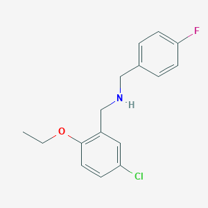 molecular formula C16H17ClFNO B315330 N-(5-chloro-2-ethoxybenzyl)-N-(4-fluorobenzyl)amine 
