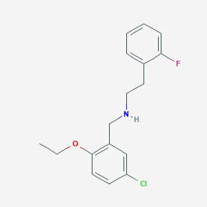 molecular formula C17H19ClFNO B315332 N-(5-chloro-2-ethoxybenzyl)-N-[2-(2-fluorophenyl)ethyl]amine 