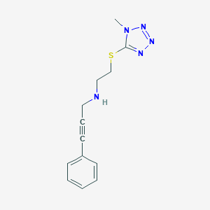 molecular formula C13H15N5S B315333 N-{2-[(1-methyl-1H-tetrazol-5-yl)thio]ethyl}-N-(3-phenylprop-2-ynyl)amine 