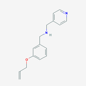 molecular formula C16H18N2O B315334 N-[3-(allyloxy)benzyl]-N-(4-pyridinylmethyl)amine 