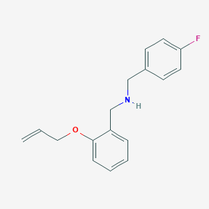 molecular formula C17H18FNO B315335 N-[2-(allyloxy)benzyl]-N-(4-fluorobenzyl)amine 