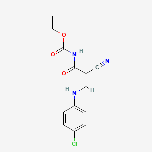 ethyl N-[3-(4-chloroanilino)-2-cyanoacryloyl]carbamate