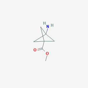 molecular formula C7H11NO2 B3153448 Methyl 3-aminobicyclo[1.1.1]pentane-1-carboxylate CAS No. 758684-88-7