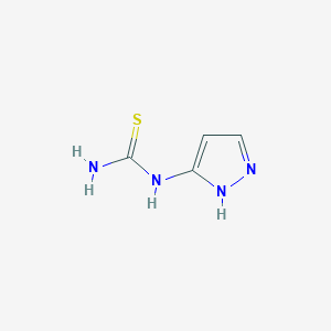 molecular formula C4H6N4S B3153450 N-1H-Pyrazol-3-ylthiourea CAS No. 758715-91-2