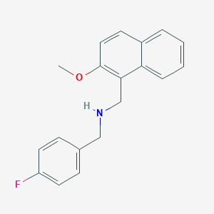 molecular formula C19H18FNO B315348 1-(4-fluorophenyl)-N-[(2-methoxynaphthalen-1-yl)methyl]methanamine 