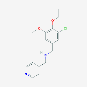 molecular formula C16H19ClN2O2 B315349 N-(3-chloro-4-ethoxy-5-methoxybenzyl)-N-(4-pyridinylmethyl)amine 
