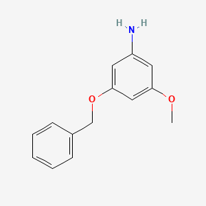 molecular formula C14H15NO2 B3153508 3-(Benzyloxy)-5-methoxyaniline CAS No. 75996-32-6