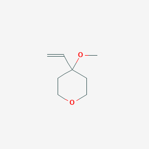 molecular formula C8H14O2 B3153579 4-Methoxy-4-vinyltetrahydro-2h-pyran CAS No. 761411-16-9