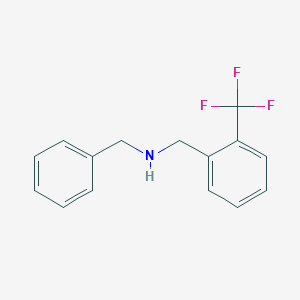 molecular formula C15H14F3N B315358 Benzyl[2-(trifluoromethyl)benzyl]amine 