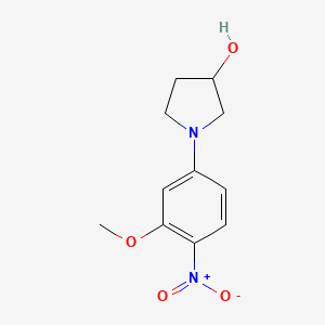 molecular formula C11H14N2O4 B3153593 1-(3-Methoxy-4-nitrophenyl)pyrrolidin-3-ol CAS No. 761440-58-8