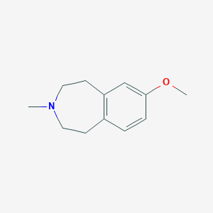 molecular formula C12H17NO B3153611 7-Methoxy-3-methyl-2,3,4,5-tetrahydro-1H-benzo[d]azepine CAS No. 76208-70-3