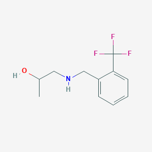 molecular formula C11H14F3NO B315363 1-{[2-(Trifluoromethyl)benzyl]amino}propan-2-ol 