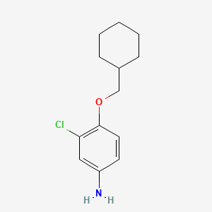 molecular formula C13H18ClNO B3153643 3-Chloro-4-(cyclohexylmethoxy)aniline CAS No. 76253-36-6
