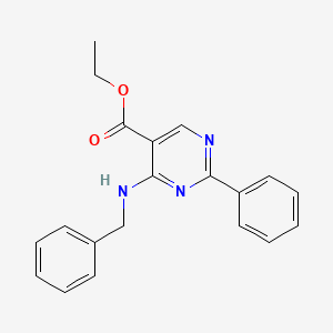 molecular formula C20H19N3O2 B3153704 Ethyl 4-(benzylamino)-2-phenylpyrimidine-5-carboxylate CAS No. 76360-67-3