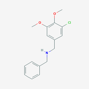 molecular formula C16H18ClNO2 B315371 N-benzyl-N-(3-chloro-4,5-dimethoxybenzyl)amine 