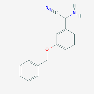 molecular formula C15H14N2O B3153733 Amino[3-(benzyloxy)phenyl]acetonitrile CAS No. 764587-43-1