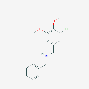 molecular formula C17H20ClNO2 B315374 N-benzyl-N-(3-chloro-4-ethoxy-5-methoxybenzyl)amine 