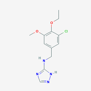 molecular formula C12H15ClN4O2 B315377 N-(3-chloro-4-ethoxy-5-methoxybenzyl)-1H-1,2,4-triazol-3-amine 