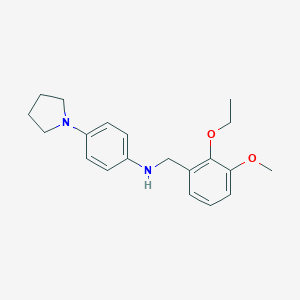 molecular formula C20H26N2O2 B315379 N-(2-ethoxy-3-methoxybenzyl)-4-(pyrrolidin-1-yl)aniline 