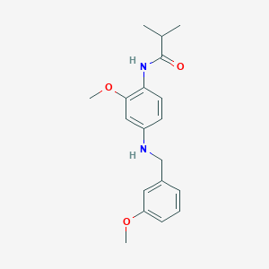molecular formula C19H24N2O3 B315380 N-{2-methoxy-4-[(3-methoxybenzyl)amino]phenyl}-2-methylpropanamide 