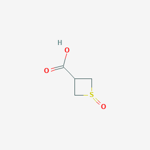 molecular formula C4H6O3S B3153816 Thietane-3-carboxylic acid 1-oxide CAS No. 766-14-3
