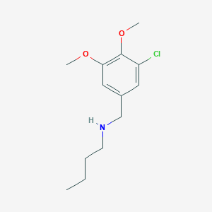 molecular formula C13H20ClNO2 B315384 N-butyl-N-(3-chloro-4,5-dimethoxybenzyl)amine 
