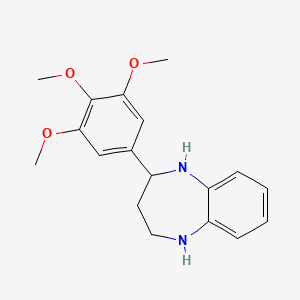 molecular formula C18H22N2O3 B3153861 2-(3,4,5-trimethoxyphenyl)-2,3,4,5-tetrahydro-1H-1,5-benzodiazepine CAS No. 767231-43-6