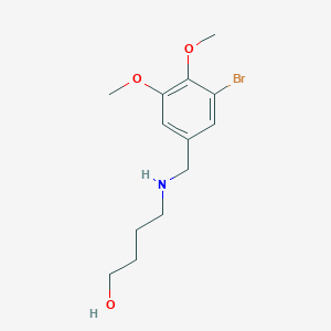 molecular formula C13H20BrNO3 B315387 4-[(3-Bromo-4,5-dimethoxybenzyl)amino]-1-butanol 