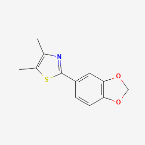 molecular formula C12H11NO2S B3153897 2-(1,3-Benzodioxole-5-yl)-4,5-dimethylthiazole CAS No. 767628-63-7